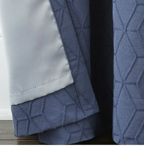 JCP 50 X 108 Beckett Blackout Grommet Curtain Panel Drape Worn Indigo Blue - Picture 4 of 4