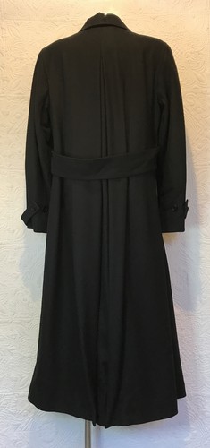 Vintage Harve Benard Damen langer schwarzer Mantel 16 Wolle 80er 90er Goth Retro " - Bild 8 von 12