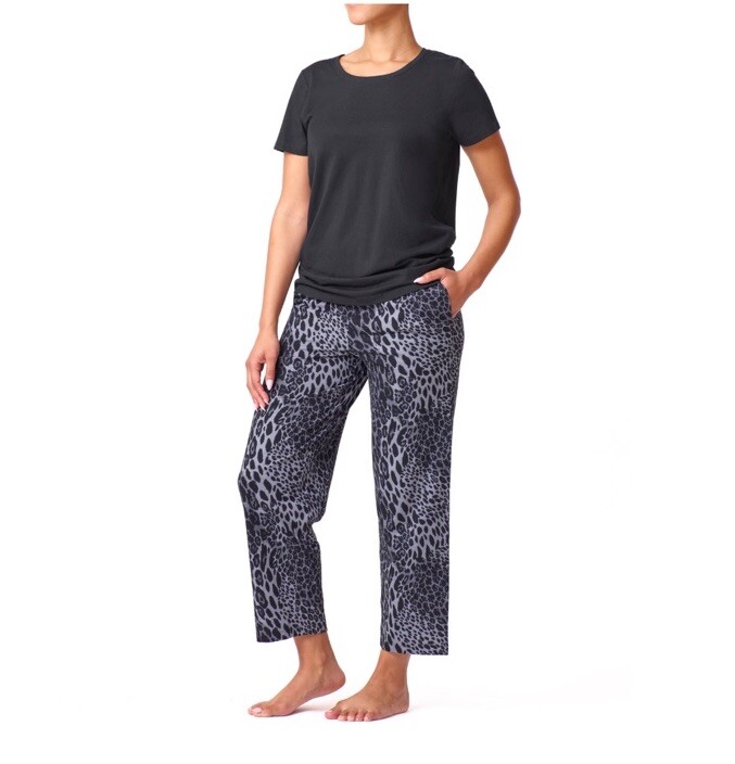 HUE Damen Schlafhose Mit Vogel-Print – Bequeme Pyjamahose Mit Temp Tech