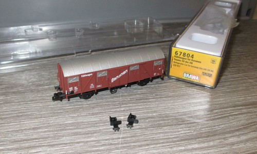 Brawa N 67804 DB Güterwagen Bananen, Ep:III, Fleischmann Profi-Kupplung  N1710 | Zustand: Gebraucht