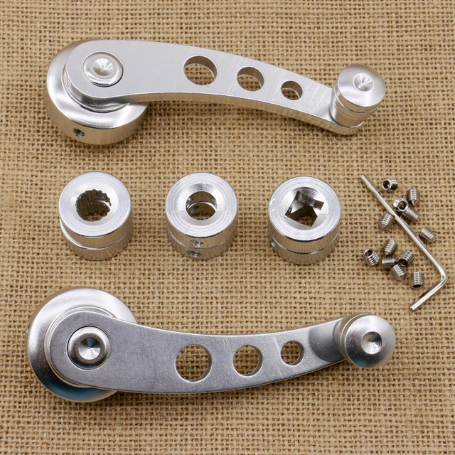 Universal Car Interior Manual Door Window Winders Crank Handles Silver