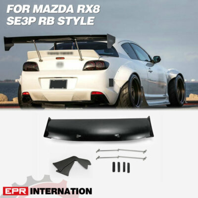 For Mazda RX8 SE3P RB Style FRP Unpainted Rear GT Spoiler Wing Exterior kit