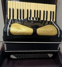 Vintage old Soviet accordion  with three registers + case USSR