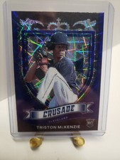 2021 Panini Chronicles Crusade - Triston McKenzie Blue Velocity Prizm RC #2