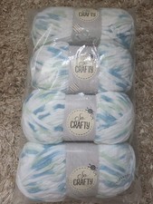 4 X Balls Multi Blue Dot So Crafty Aldi Baby Yarn