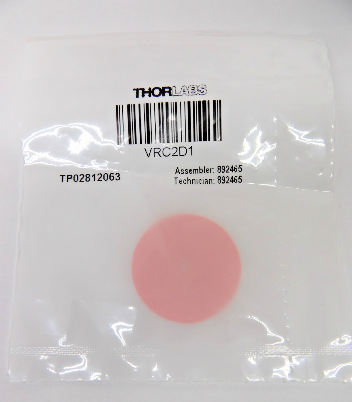 Thorlabs VRC2D1 1" Visible and IR Alignment Disk 400 - 640 nm, 800 - 1700 nm