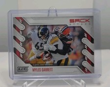 2022 Score Myles Garrett Sack Attack #SA-MG Cleveland Browns NFL Football Insert