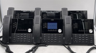 Lot of (6) MITEL 6920 VOIP IP Business Phones w Handsets & Stands
