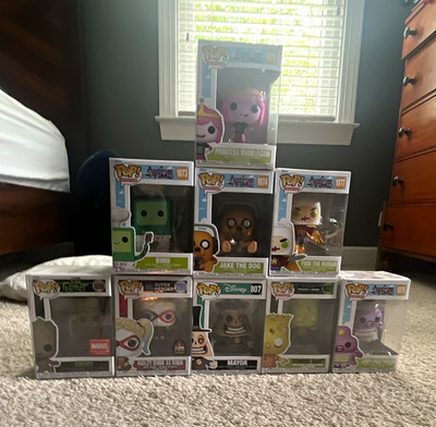 Funko Pop! 9pc Boxed Vinyl Mixed Lot Adventure Time Marvel DC Simpsons