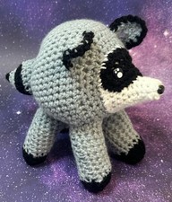 New Handmade Crochet Jimothy the Raccoon Plush Stuffed Animal