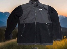 The North Face Denali Jacket Boys XL Black Excellent Fleece Full Zip Overlay