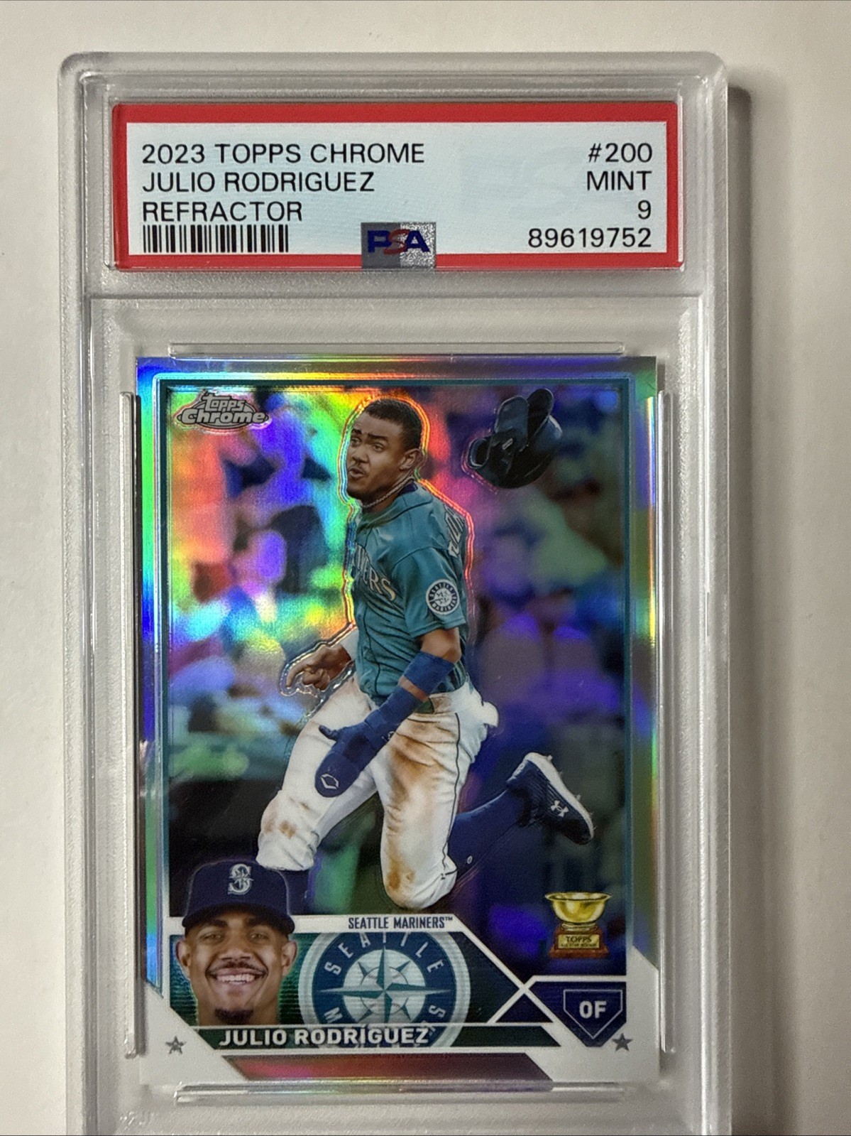 2023 Topps Chrome - Julio Rodriguez #200  Refractor PSA 9 Seattle Mariners