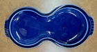 Fiesta Pottery 10" Cobalt Blue Cream & Sugar Figure 8 Plate USA EXC - Free S&H