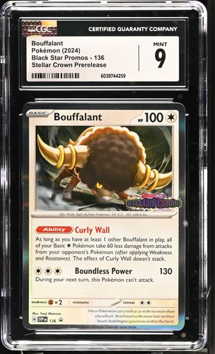 Bouffalant graded CGC 9 for sale on eBay