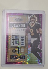 2020 Panini Contenders Optic - Season Ticket Drew Brees #41 Purple Pulsar /21