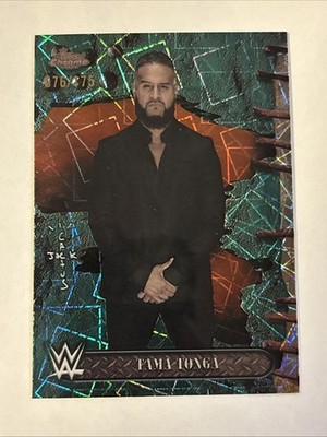2025 Topps Chrome WWE Cactus Jack Tama Tonga Aqua Laser Refractor #76/175 SP  