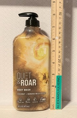 Quiet & Roar Coconut + Banana Milk Scent Body Wash 16 oz pump bottle NEW shower