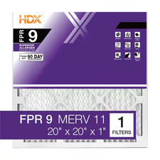 HDX 20x20x1 Pleated Air Filter MERV 11 FPR 9 AC Furnace HVAC HDX1P9-012020
