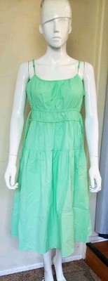  Universal Thread Green Responnsible Style Pattern Maxi Dress Sz S NWT 
