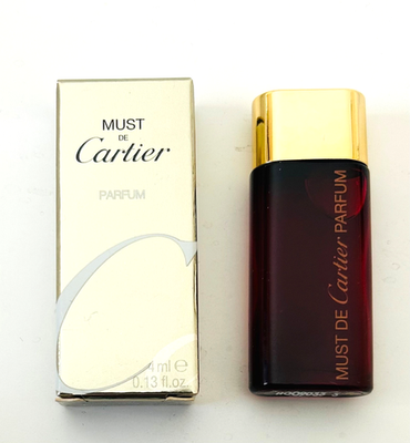 VINTAGE 1980'S MUST DE CARTIER PARFUM EXTRAIT 4ML NEW IN BOX | eBay