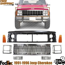 Jeep Cherokee 19911996 Header Panel Kit Grille Headlight Doors Side Markers