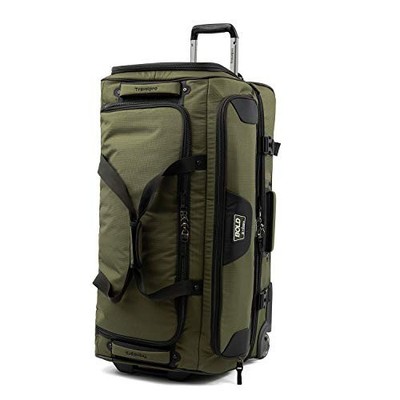  Bold Drop Bottom Wheeled Rolling Duffel Bag 30-Inch Olive/Black