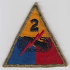 Vintage WW2 era US Army 2nd Armored Division Patch Insignia Military Uniform