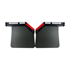 1.125" 1-1/8" Bolt Spacing Angled Spring Loaded Rear Black Mud Flap Hanger Kit