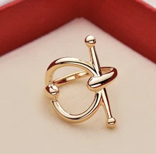 Sally's Quality 100% Copper Scarf Ring Circle Buckle Brooch For Silk Scarves