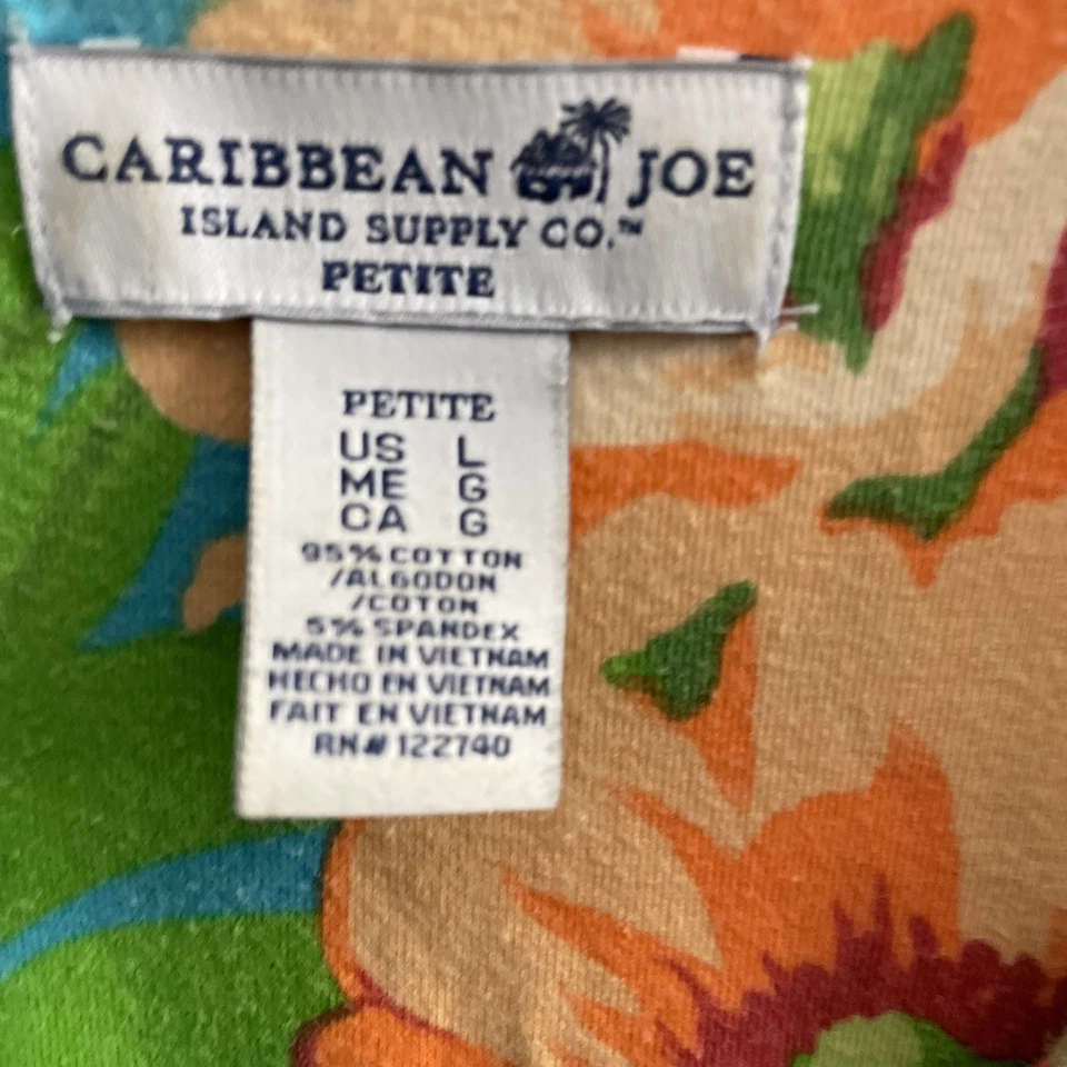 Blusa Top Mujer Caribbean Joe Multicolor Grande Floral Manga Corta Lote de 2 Foto 3 de 4