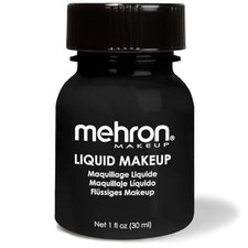 Mehron Makeup Liquid Makeup - BLACK, Face  Body Paint