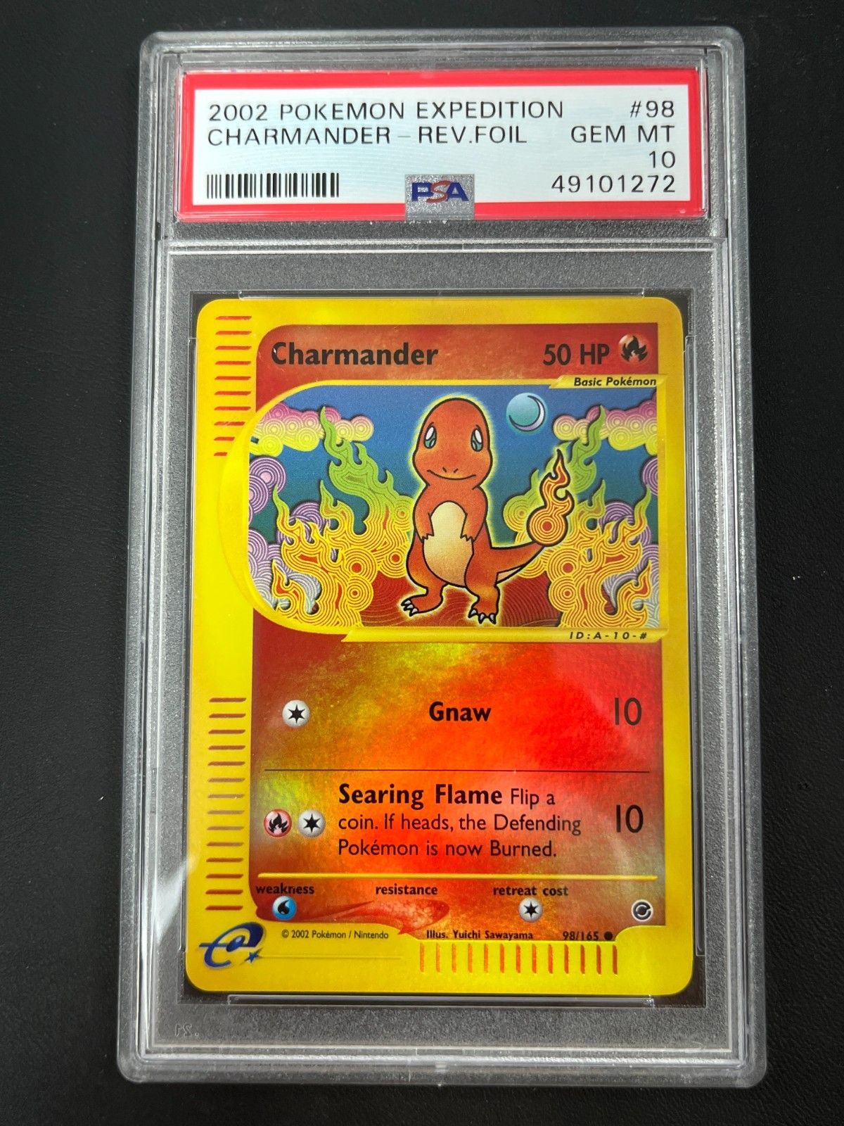 PSA 10 Reverse Holo Charmander #98 Expedition Pokemon 2002 GEM MINT Pop 28