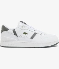 Image of Lacoste Men's T-Clip 126 6 Set Leather Sneakers - White & Dark Grey , UK 10