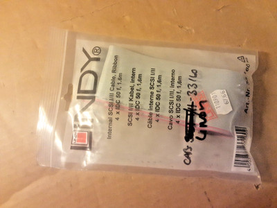 LINDY INTERNES SCSI I/II KABEL, FLACHBAND 4X IDC 50F, 1,6M