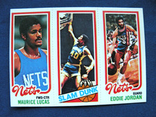 1980/81 Topps Basketball Eddie Jordan J. Edwards M. Lucas #157-261-158