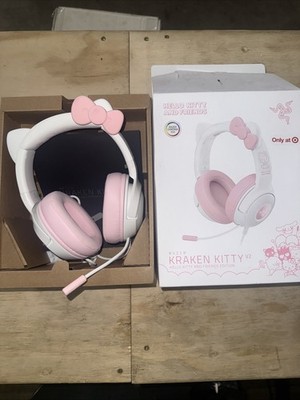 Razer Kraken Kitty V2 Wired USB A Gaming Headset with Kitty Ears & Bow New