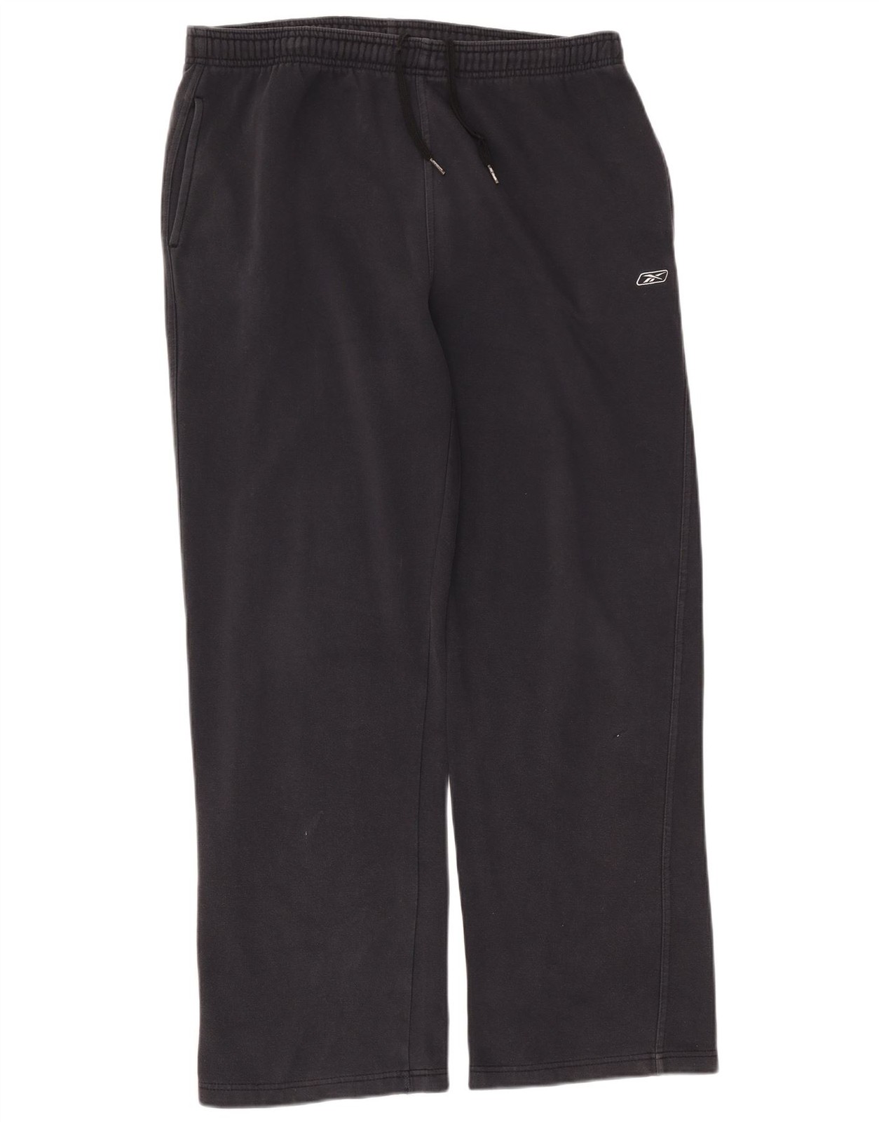 REEBOK Mens Tracksuit Trousers Large  Navy Blue Cotton AJ14