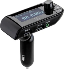 Bluetooth 5.0 FM Transmitter with Dual USB Chargers, LCD, Aux, Hands-Free Car Ki