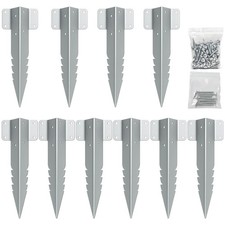 Xyxu Small Railway Sleeper Brackets, 10Pack Metal Silver