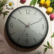 Mebus Funk wanduhr - Schwarz/ grau - ca . 30 cm
