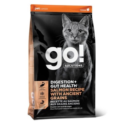 Digestion + Gut Health Salmon Dry Cat Food, Premium Chicken-Free Kibble for G...