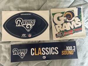 Vintage Lot of Los Angeles Rams Stickers / window cling
