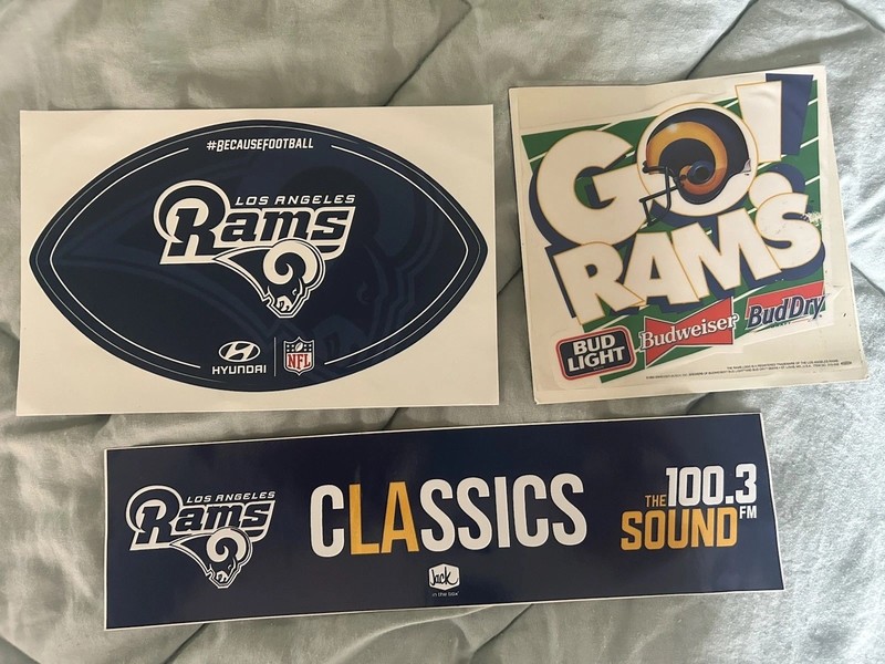Vintage Lot of Los Angeles Rams Stickers / window cling