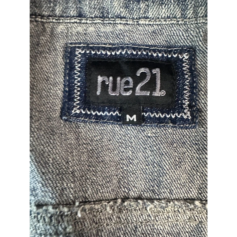 Rue21 Niñas M (10-12) / Juniors M Chaqueta Denim Encaje Enveje Enveje Y2K Chaqueta Jean Foto 4 de 4