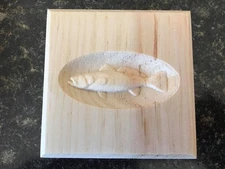 Trout 2 Fish Engraving Trim Wood Corner Trim Block, Door Trim Block, Window Trim