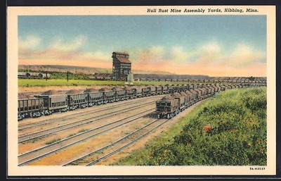 Ansichtskarte Hibbing, MN, Hull Rust Mine Assembly Yards 