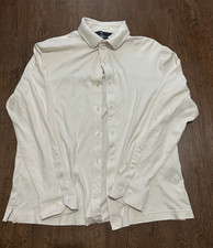 Hart Schaffner Marx Men s Cotton Dress Shirt Solid White Collared Long Sleeve M