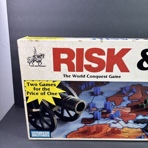 Vintage "Risk & Castle Risk" 1990 World European Conquest Board Game Complete - Picture 3 of 13