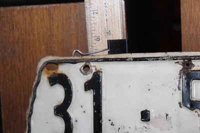 1952 Tennessee License Plate State Shape Campbell County 31-572