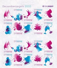 SA19c Netherlands 2005 December Stamps, sheet with self-adhesive stamps
